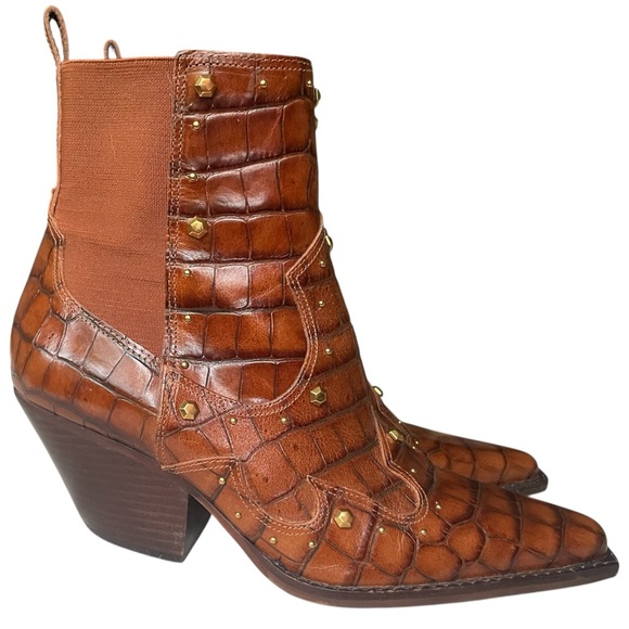 Vince Camuto Shoes - Vince Camuto Norley Brown Leather Booties